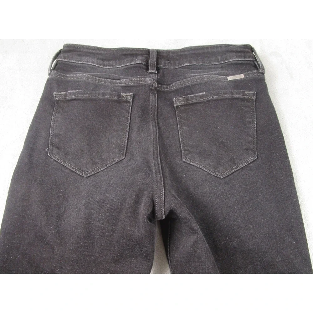 Kancan‎ Jeans Womens 30 Black Denim Ankle Skinny Ripped Fringe Hem
